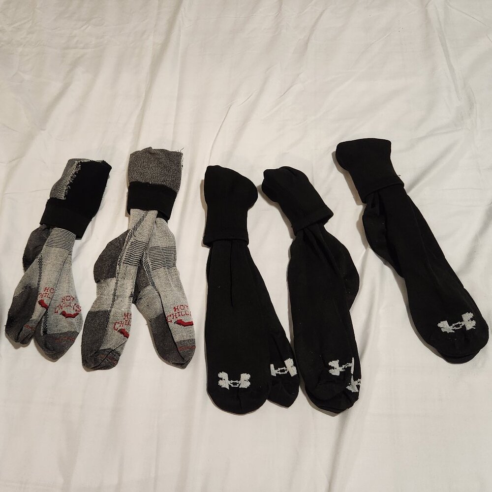 5 pairs of Mens Ski Socks - Hot Chilly, Under Armour